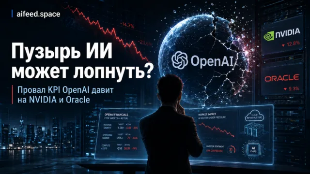 Иллюстрация к новости: Пузырь ИИ может лопнуть: провал целей OpenAI ударил по NV…
