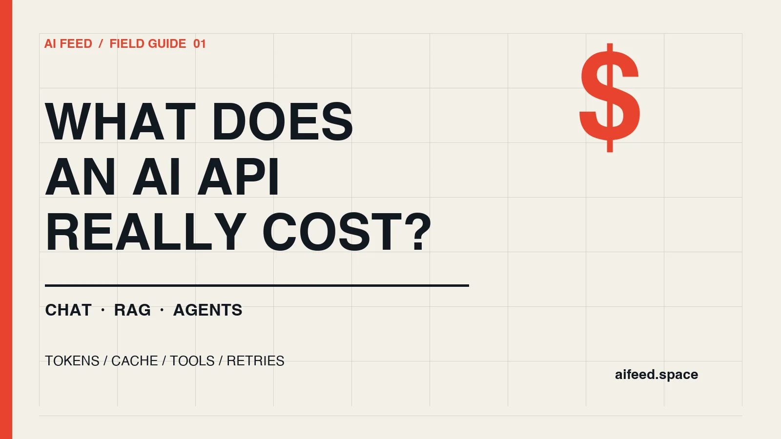AI API cost guide: chat, RAG and agents