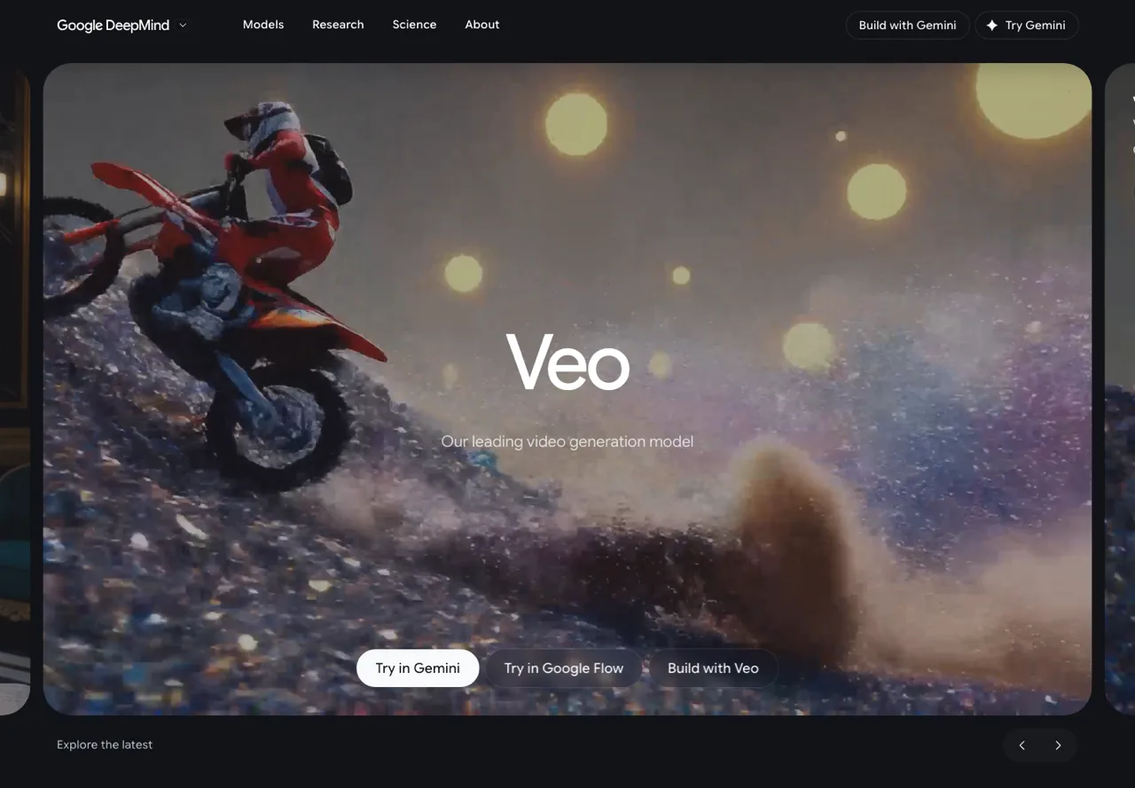 Официальная демонстрация Veo от Google DeepMind